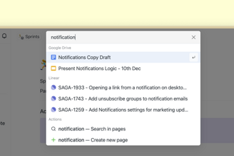 Search across your tools